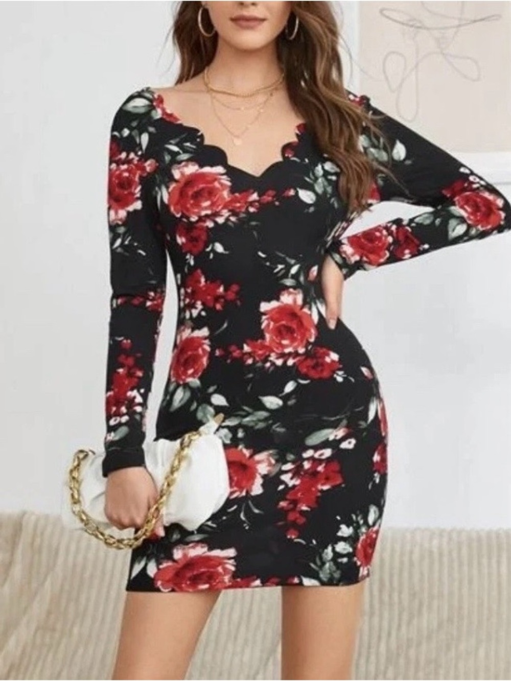 Rose 🌹 Long Sleeve Dress
